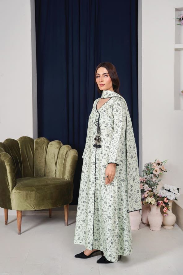 MAHJABEEN Digital Print Lawn 3pcs Bi-1003