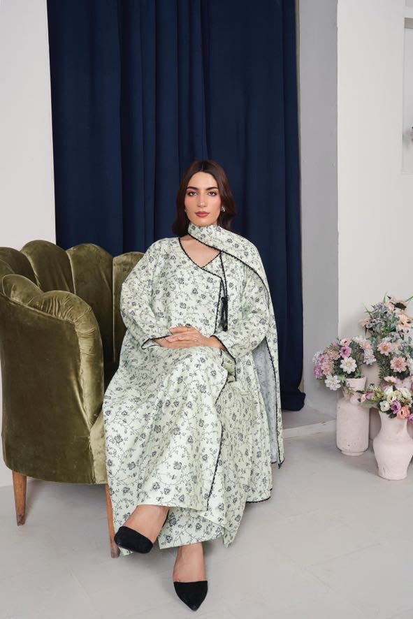 MAHJABEEN Digital Print Lawn 3pcs Bi-1003