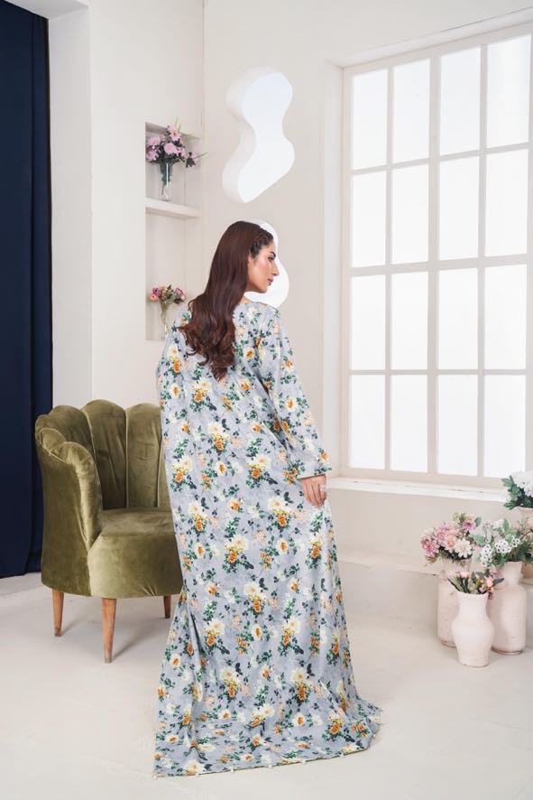 MAHJABEEN Digital Print Lawn 3pcs Bi-1002