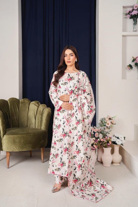 MAHJABEEN Digital Print Lawn 3pcs Bi-1002