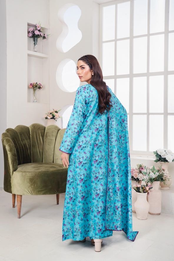 MAHJABEEN Digital Print Lawn 3pcs Bi-1003