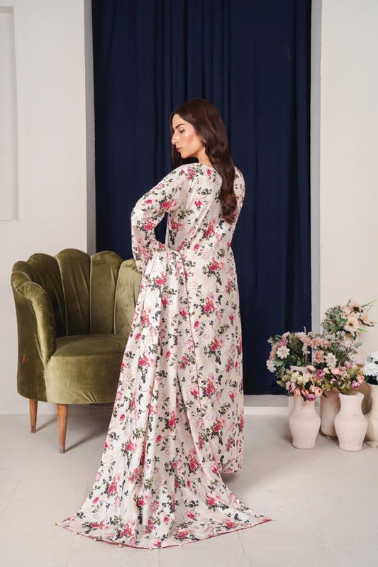 MAHJABEEN Digital Print Lawn 3pcs Bi-1002