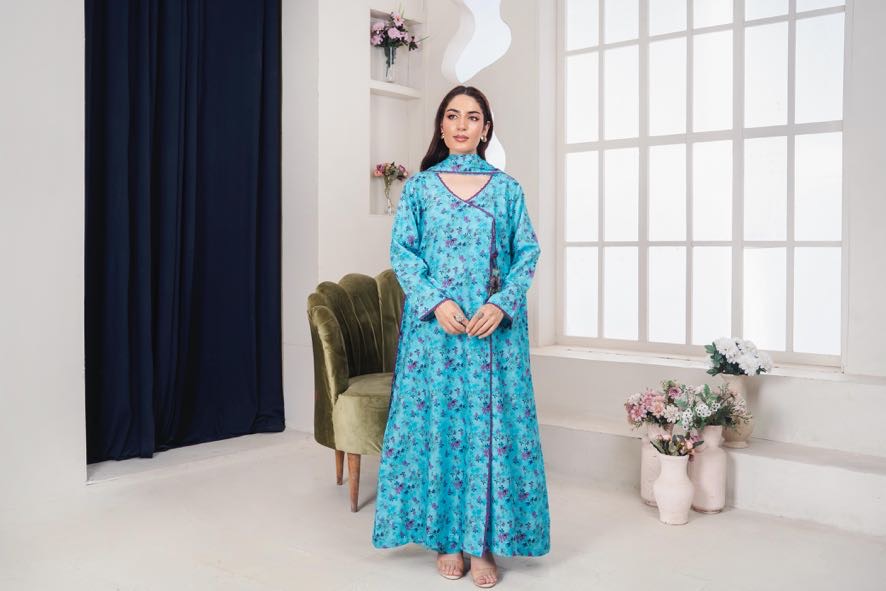MAHJABEEN Digital Print Lawn 3pcs Bi-1003