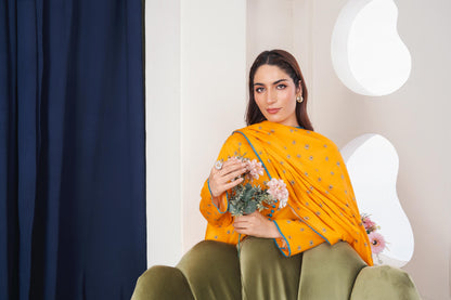 MAHJABEEN Digital Print Lawn 3pcs Bi-1001