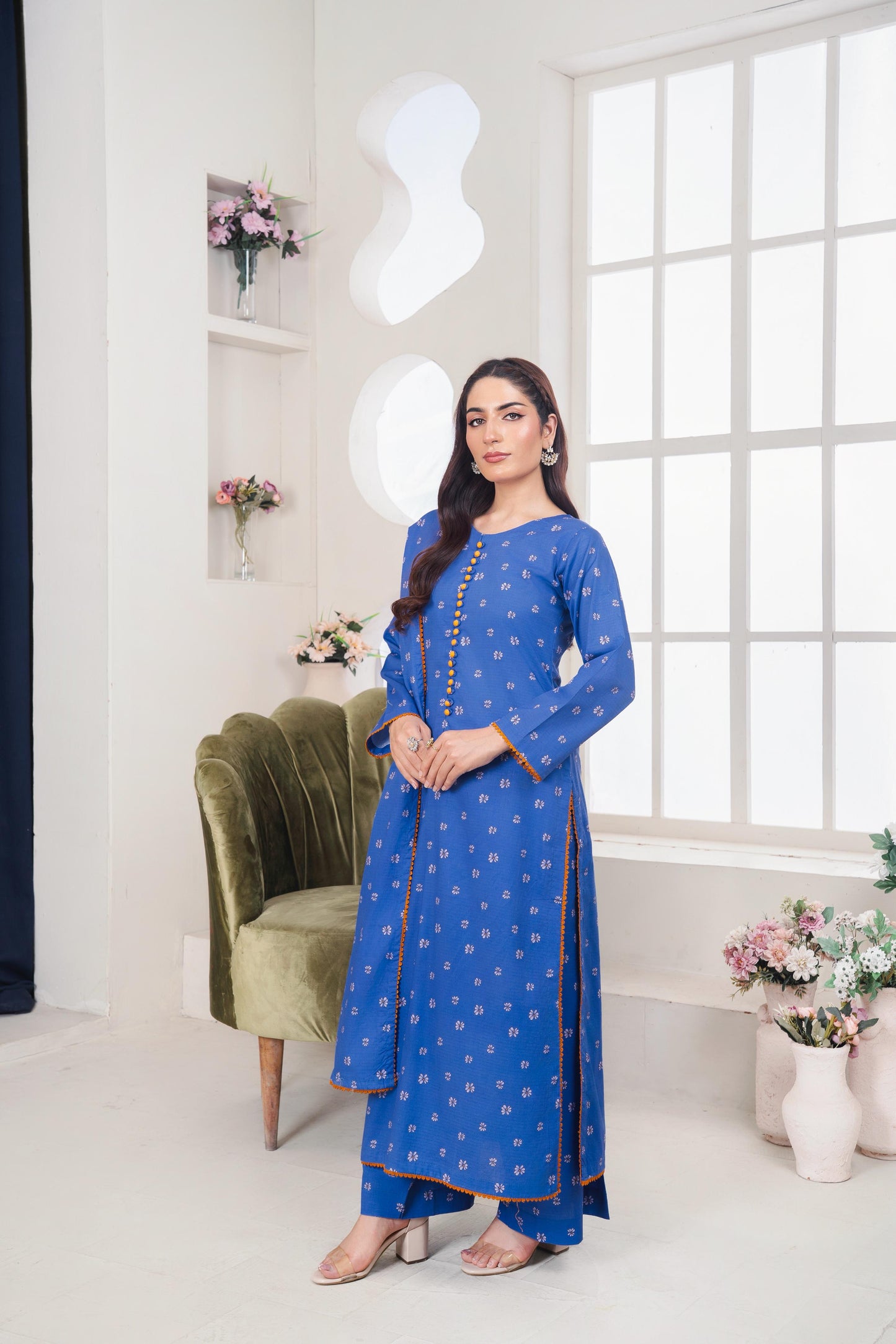 MAHJABEEN Digital Print Lawn 3pcs: