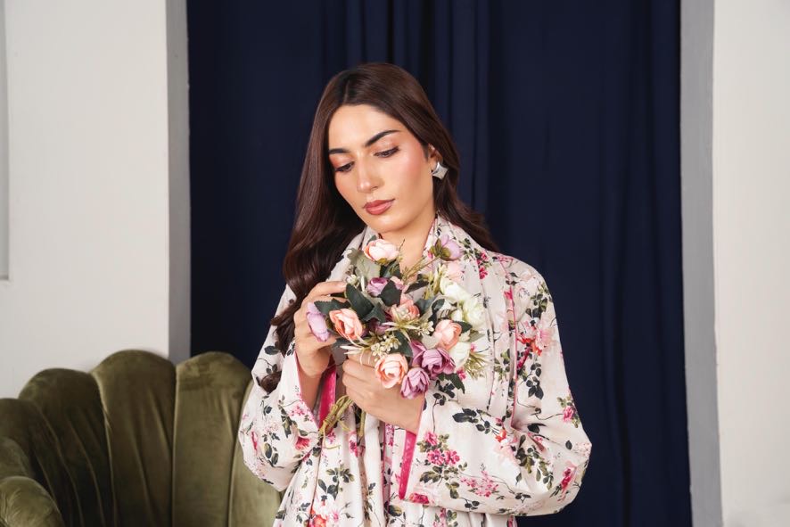 MAHJABEEN Digital Print Lawn 3pcs Bi-1002